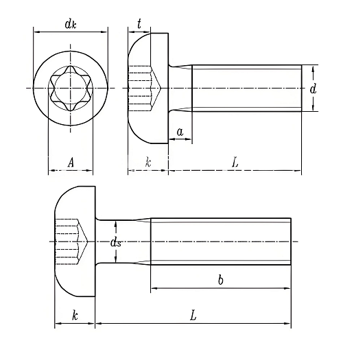 Allen Bolt (Screw) Diagram