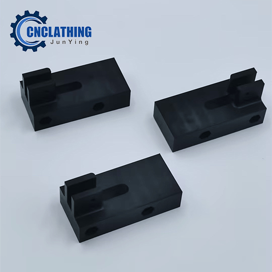 Custom CNC Machined Nylon Black Bracket & Plastic Cable Housing